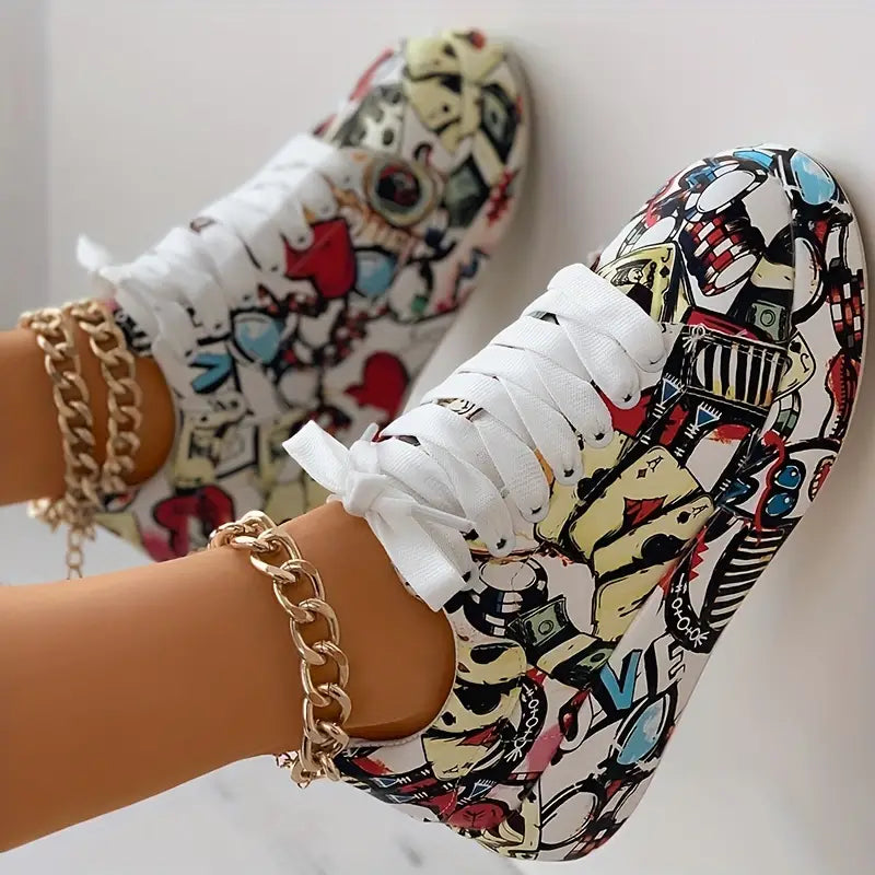 Veronika Zapatillas Diseño de Graffiti Amortiguación