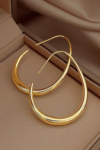 Pendientes Ovalados de Metal