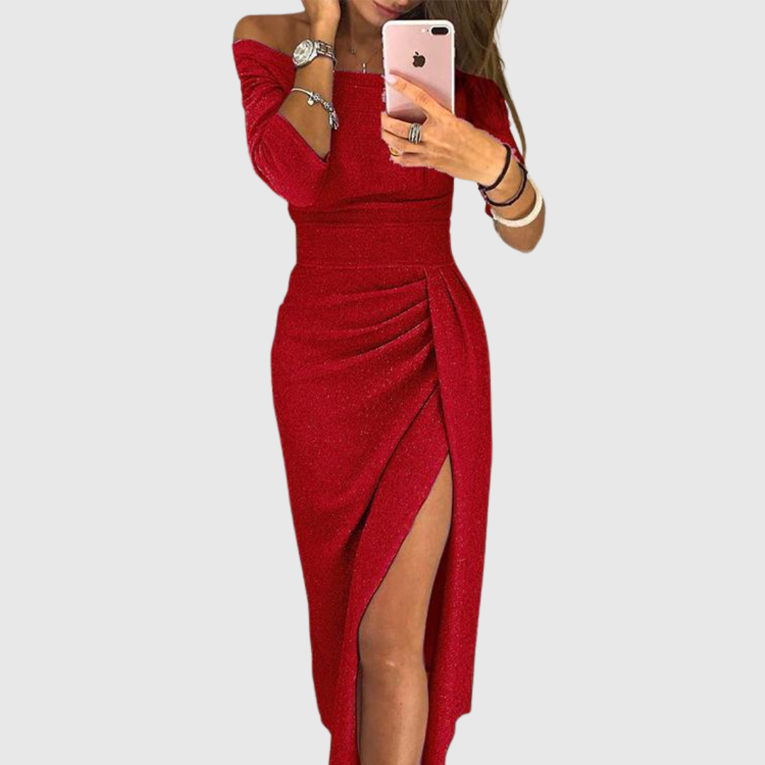 Marina | Elegante vestido maxi con cuello halter y corte fluido