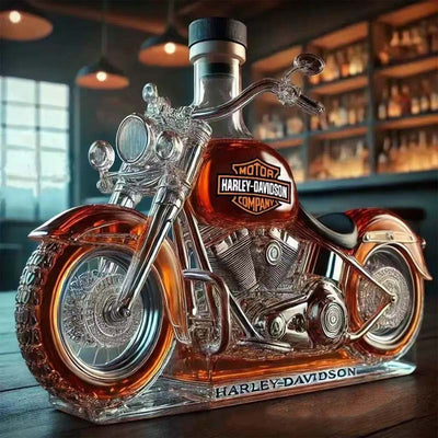 Botella de vidrio creativa en forma de motocicleta