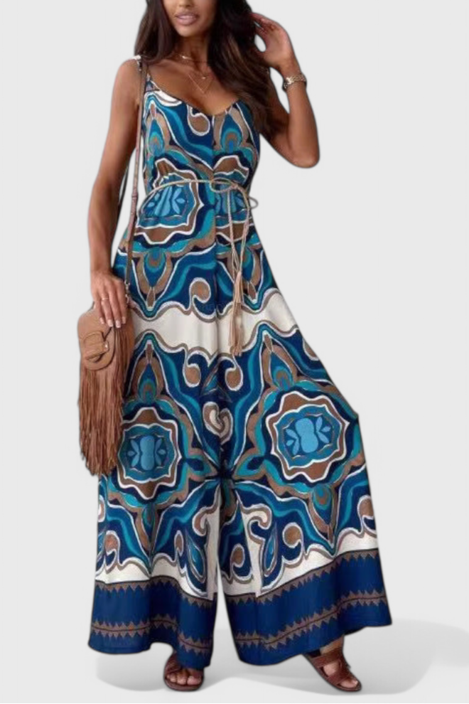 Gabriella Mono de Pierna Ancha con Estampado Audaz