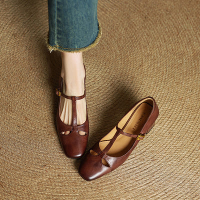 Elora Tacones Altos de Cuero Auténtico