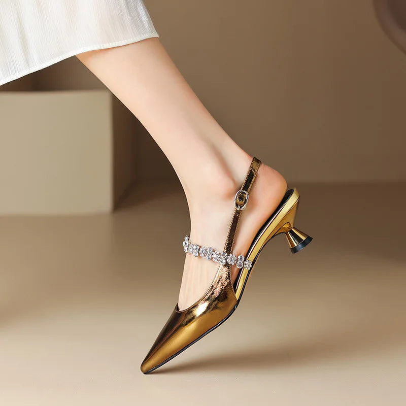 Zapatos de Tacón Bajo Elegantes Crysel