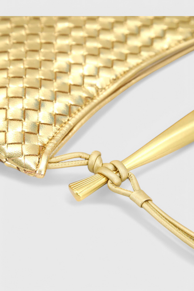 Gerda Bolso Woven con Asa Dorada