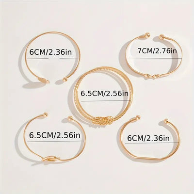 Conjunto de pulseras Elegancia Anudada | Oro