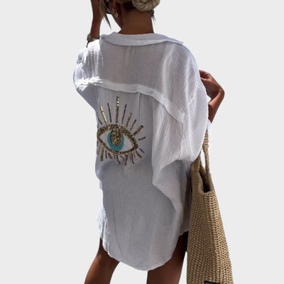 Selena | Camisa Bordada Con Detalles Brillantes