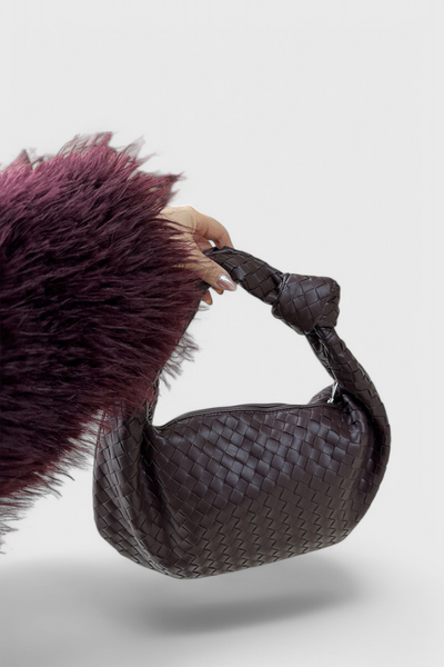 Sage Bolso de Hombro Mediano Tejido