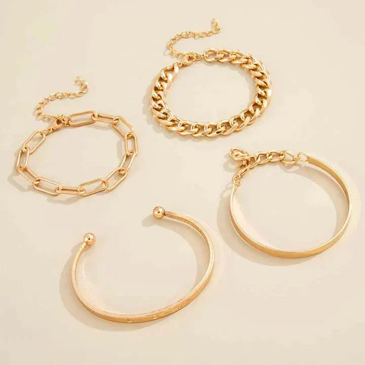 Conjunto de pulseras Elan Mercer | Oro